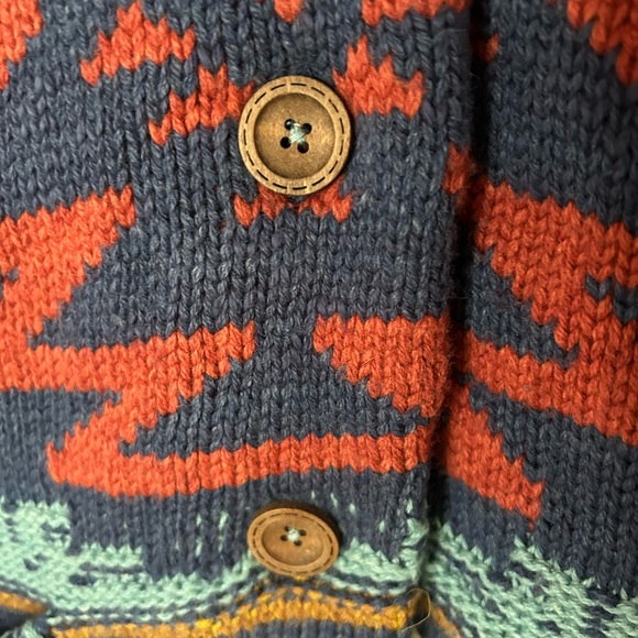 Sundance Wool Cardigan “Rare”Knit Spirit Winds Horse Red/Blue Small EUC - Picture 15 of 15